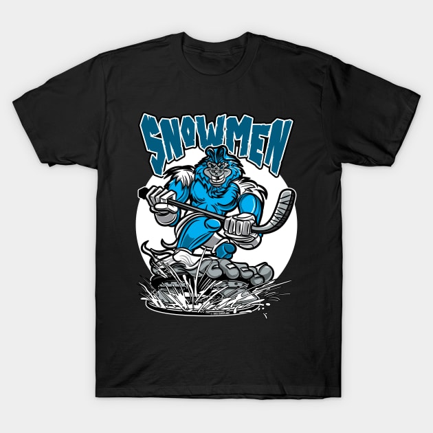 Snowmen Hockey Player Mascot T-Shirt by eShirtLabs